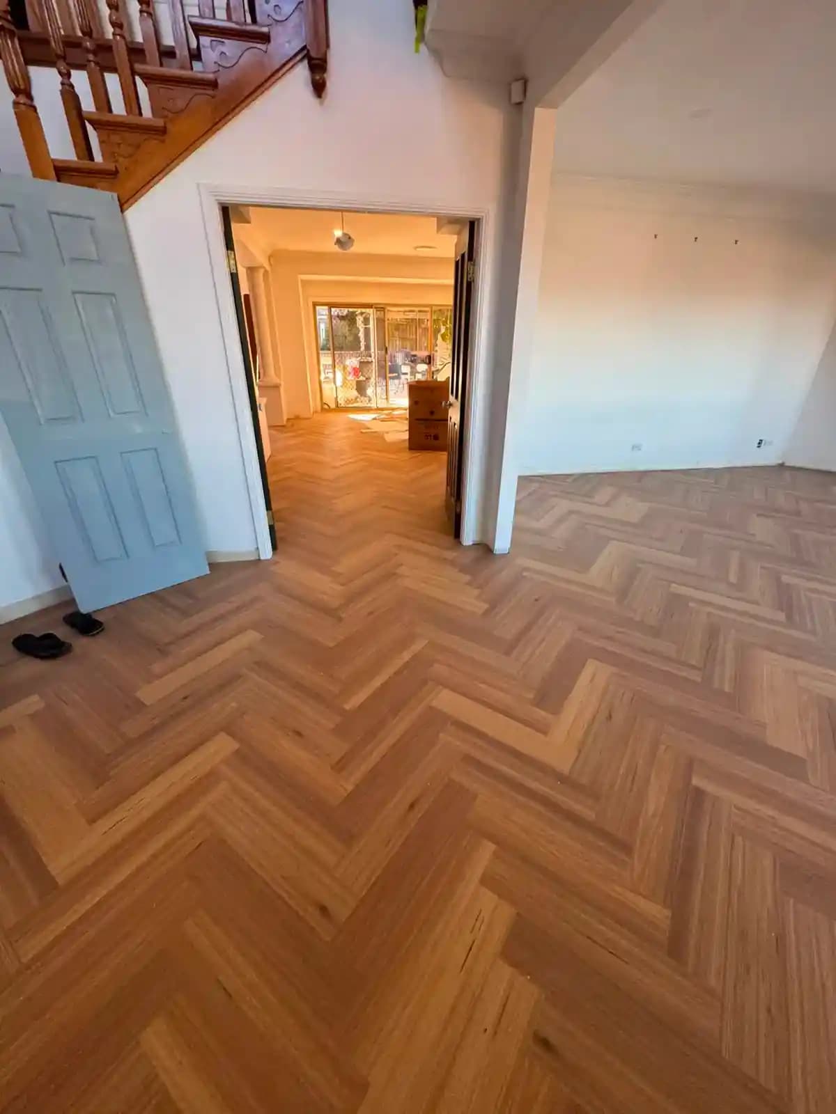 Hybrid flooring installation, Australia