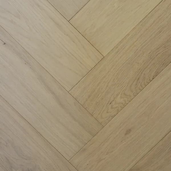 Swish Oak Natura Herringbone — Danish White Herri Swatch
