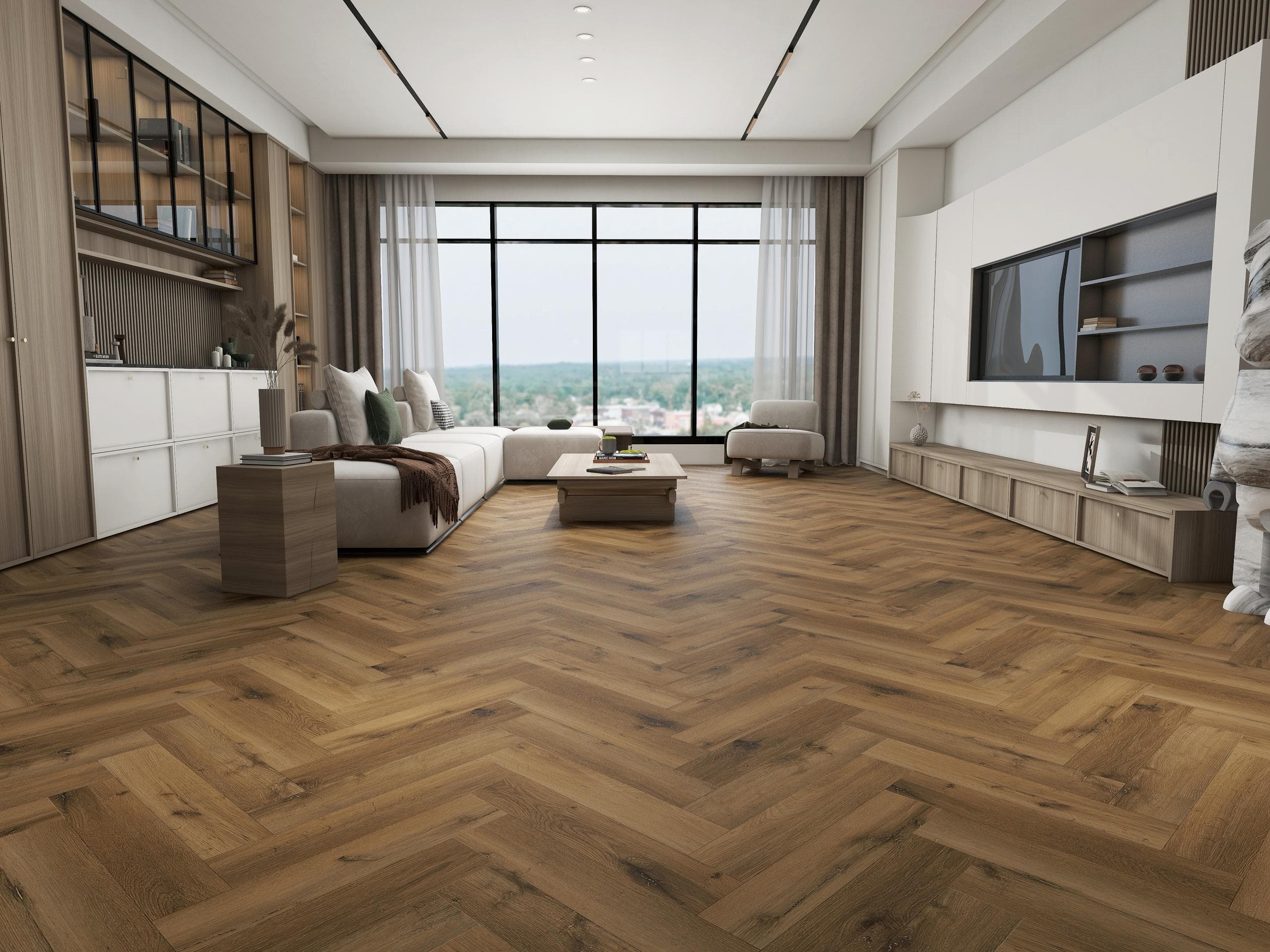 Gorkha: 9 MM Premium Herringbone Hybrid — Warm Sand
